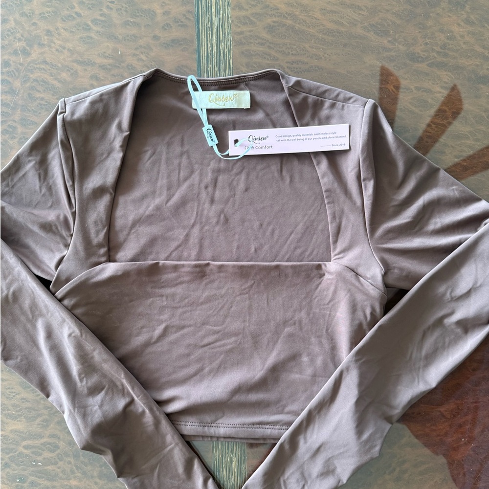 Brown Long Sleeve Top